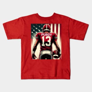 Brock Purdy 49ers illustration football Kids T-Shirt